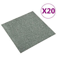 vidaXL Textilplattor 20 st 5 m² 50x50 cm grön