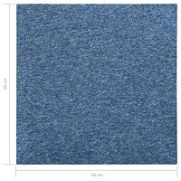 vidaXL Textilplattor 20 st 5 m² 50x50 cm blå