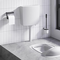 vidaXL Cistern till toalett med botten inlopp 3/6 L grå