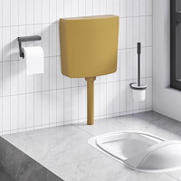 vidaXL Cistern till toalett med botten inlopp 3/6 L currygul