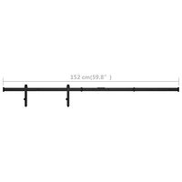 vidaXL Mini skjutdörrsbeslag för skåp kolstål 152 cm