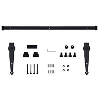 vidaXL Mini skjutdörrsbeslag för skåp kolstål 152 cm