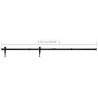 vidaXL Mini skjutdörrsbeslag för skåp kolstål 152 cm