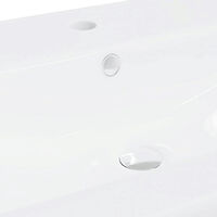 vidaXL Inbyggt handfat med blandare 81x39x18 cm keramik vit