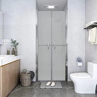 vidaXL Duschdörr frostad ESG 101x190 cm