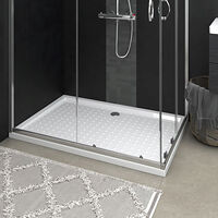 vidaXL Duschkar med prickar vit 80x120x4 cm ABS