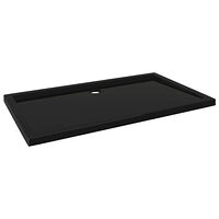 vidaXL Duschkar rektangulärt ABS svart 70x120 cm