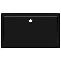 vidaXL Duschkar rektangulärt ABS svart 70x120 cm