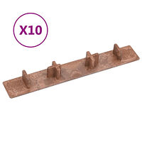 vidaXL Kantlist 10 st brun plast