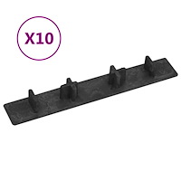 vidaXL Kantlist 10 st svart plast