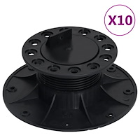 vidaXL Justerbara fötter för altangolv 10 st 60-88 mm