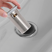 vidaXL Pop-up bottenventil med överflödesfunktion krom 6,4x6,4x9,1 cm