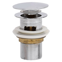 vidaXL Pop-up bottenventil med överflödesfunktion krom 6,4x6,4x9,1 cm