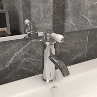 vidaXL Badrumsblandare kromad finish 130x180 mm