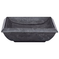 vidaXL Handfat svart 50x35x10 cm marmor