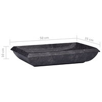 vidaXL Handfat svart 50x35x10 cm marmor