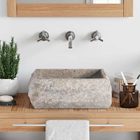 vidaXL Handfat grå 30x30x13 cm marmor