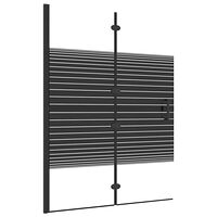 vidaXL Duschvägg fällbar ESG 100x140 cm svart