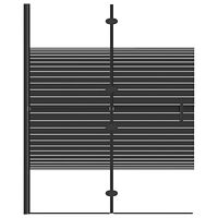 vidaXL Duschvägg fällbar ESG 100x140 cm svart