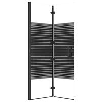 vidaXL Duschvägg fällbar ESG 100x140 cm svart