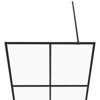 vidaXL Duschvägg med klart ESG-glas 100x195 cm svart
