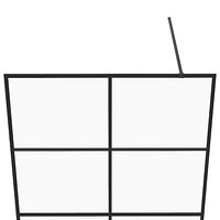 vidaXL Duschvägg med klart ESG-glas 140x195 cm svart