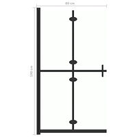 vidaXL Hopfällbar duschvägg med klart ESG-glas 80x190 cm
