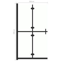 vidaXL Hopfällbar duschvägg med klart ESG-glas 120x190 cm