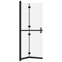 vidaXL Vikbar duschvägg med frostat ESG-glas 100x190 cm