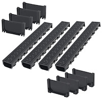 vidaXL Markrännor plast 4 m