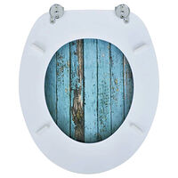 vidaXL Toalettsitsar med lock 2 st MDF vintage trä