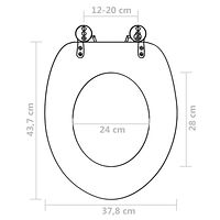 vidaXL Toalettsitsar med lock 2 st MDF klapperstenar