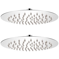 vidaXL Regnduschhuvud 2 st rostfritt stål Ø 20 cm