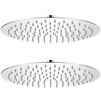 vidaXL Regnduschhuvud 2 st rostfritt stål Ø 30 cm