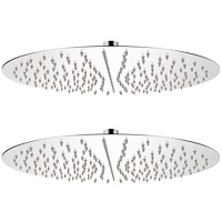 vidaXL Regnduschhuvud 2 st rostfritt stål Ø 40 cm