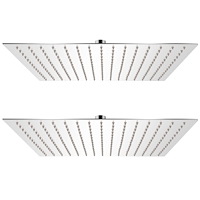 vidaXL Regnduschhuvud 2 st rostfritt stål 40x40 cm