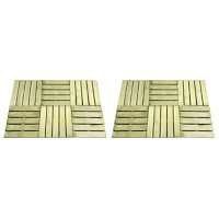 vidaXL Altantrall 12 st 50x50 cm trä grön