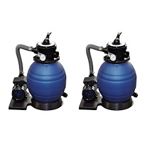vidaXL Sandfilterpumpar 2 st 400 W 11000 L/tim