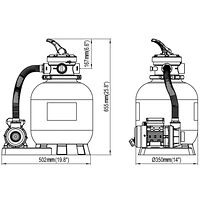 vidaXL Sandfilterpumpar 2 st 600 W 17000 l/tim