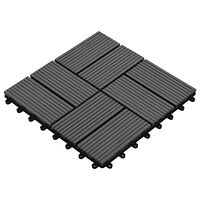 vidaXL Trall 22 st 30x30 cm 2 kvm WPC grå