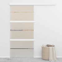 vidaXL Skjutdörr ESG-glas och aluminium 102,5x212 cm silver