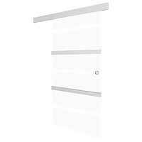 vidaXL Skjutdörr ESG-glas och aluminium 102,5x212 cm silver