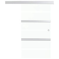 vidaXL Skjutdörr ESG-glas och aluminium 102,5x212 cm silver