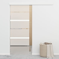vidaXL Skjutdörr med mjukstopp ESG-glas och aluminium 76x205 cm