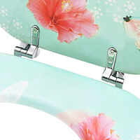 vidaXL Toalettsitsar med lock 2 st MDF flamingo