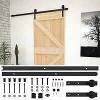 vidaXL Skjutdörr med beslag 80x210 cm massiv furu