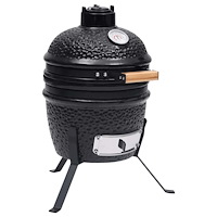 vidaXL Kamado Rökgrill 2-i-1 keramik 56 cm svart