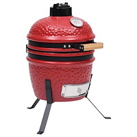 vidaXL Kamado Rökgrill 2-i-1 keramik 56 cm röd
