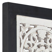 vidaXL Handsnidad väggpanel MDF 60x60x1,5 cm svart och vit