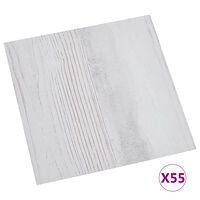 vidaXL Självhäftande golvplankor 55 st PVC 5,11 m² ljusgrå